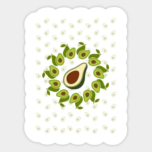 Beautiful avocado print Sticker